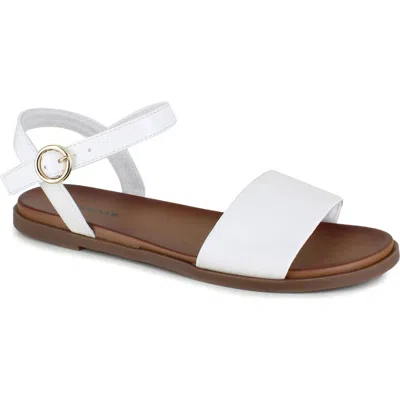 Unionbay Regal Ankle Strap Sandal In White