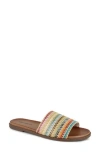 Unionbay Renee Slide Sandal In Natural Multi Raffia