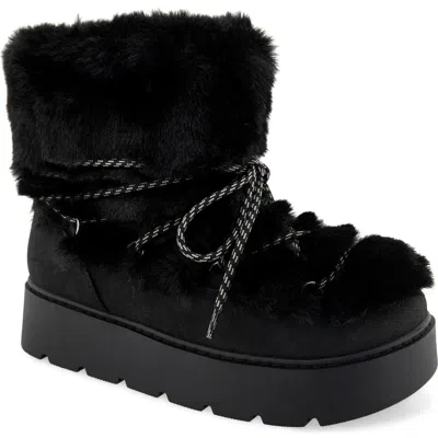 Unionbay Seylah Faux Fur Boot In Black