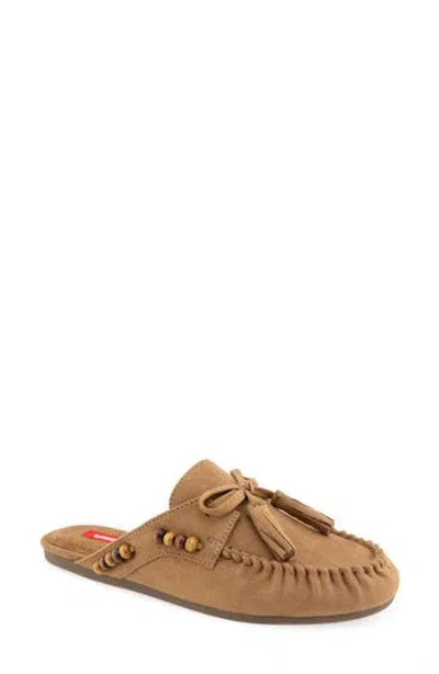 Unionbay Tacoma Faux Suede Tassel Mule In Brown