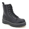 Unionbay Womens Hayden Flat Heel Combat Boots In Black
