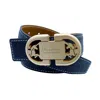 Uniqcorn Exceptionnel Women's Gold Reversible Leather Belt Heritage Black In Gold