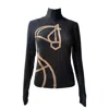 Uniqcorn Exceptionnel Women's Long Sleeve Sun Shirt Painted Horse Black In Black