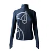 Uniqcorn Exceptionnel Women's Long Sleeve Sun Shirt Painted Horse Blue
