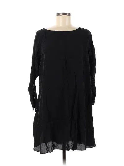 Pre-owned Uniqlo 3/4 Sleeve Blouse In Black