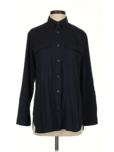 Pre-owned Uniqlo 3/4 Sleeve Blouse In Black