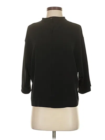 Pre-owned Uniqlo 3/4 Sleeve Blouse In Black