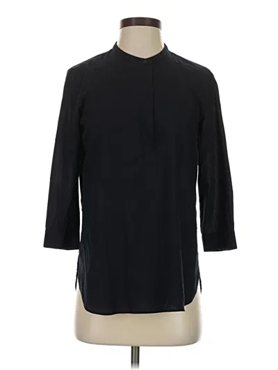 Pre-owned Uniqlo 3/4 Sleeve Blouse In Black