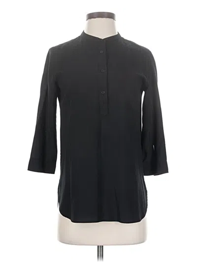 Pre-owned Uniqlo 3/4 Sleeve Blouse In Black