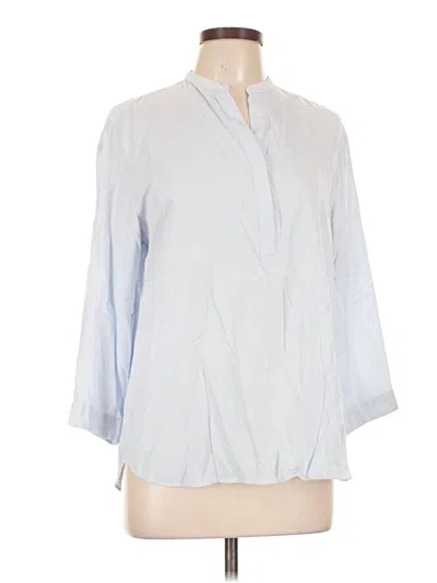 Pre-owned Uniqlo 3/4 Sleeve Blouse In Gray