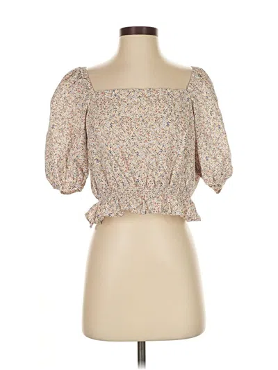 Pre-owned Uniqlo 3/4 Sleeve Blouse In White