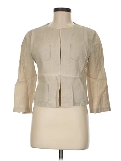 Pre-owned Uniqlo 3/4 Sleeve Blouse In White