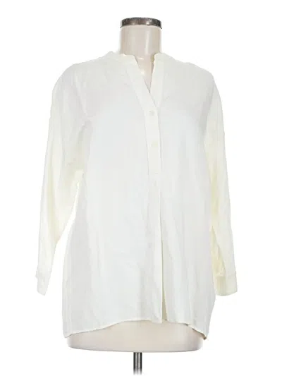 Uniqlo 3/4 Sleeve Button Down Shirt In Neutral