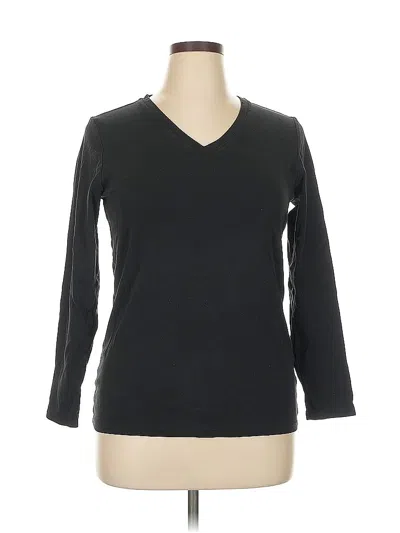 Pre-owned Uniqlo 3/4 Sleeve T-shirt In Black