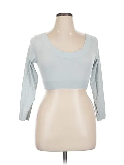 Pre-owned Uniqlo 3/4 Sleeve T-shirt In Blue