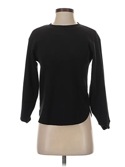 Pre-owned Uniqlo 3/4 Sleeve T-shirt In Black