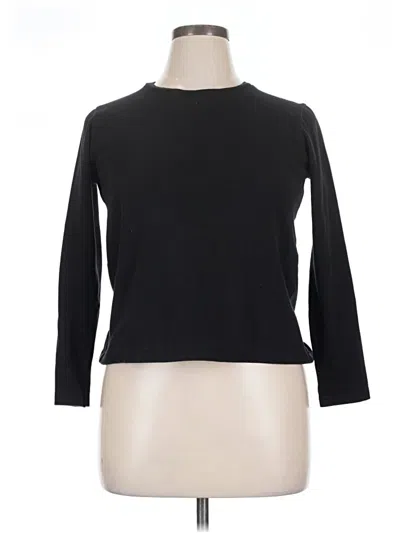 Pre-owned Uniqlo 3/4 Sleeve T-shirt In Black