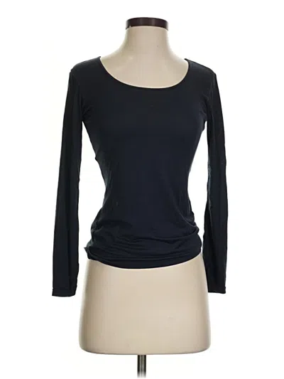 Pre-owned Uniqlo 3/4 Sleeve T-shirt In Black