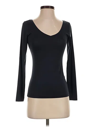 Pre-owned Uniqlo 3/4 Sleeve T-shirt In Black