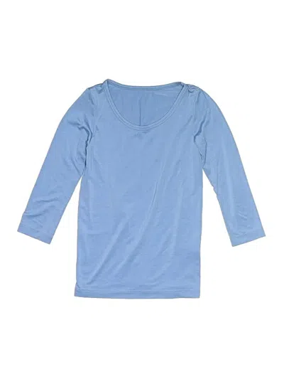 Pre-owned Uniqlo Kids' 3/4 Sleeve T-shirt In Blue