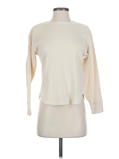 Pre-owned Uniqlo 3/4 Sleeve T-shirt In White