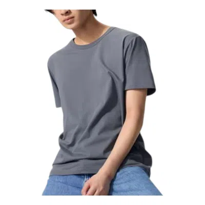 Uniqlo Airism Cotton T-shirt 'grey' In Gray