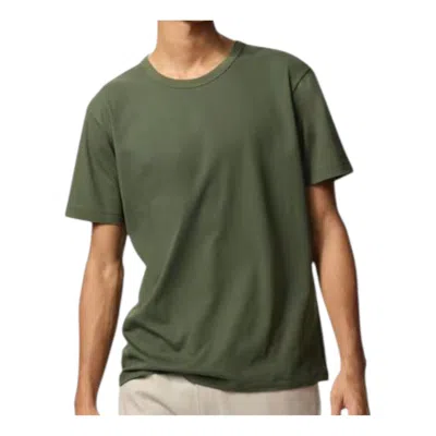Uniqlo Airism Cotton T-shirt 'olive' In Green