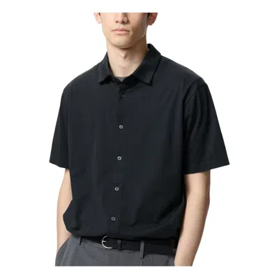 Uniqlo Airism Shirt-style Polo Shirt 'black'