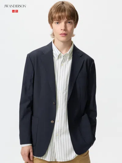 Uniqlo Airsense Blazer Navy Xl  Us In Blue