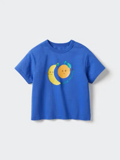 Uniqlo Baby Airism Cotton T-shirt Printed Blue Age 3  Us