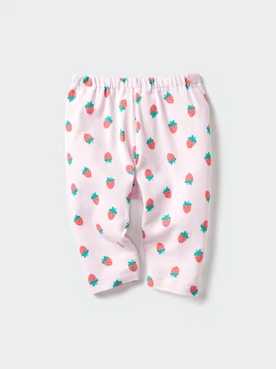 Uniqlo Baby Airism Cropped Leggings Fruit With Quick-drying Pink Age 3-4 Denim  Us In Multi