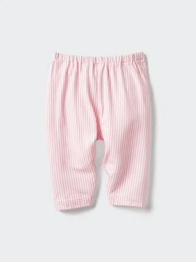 Uniqlo Baby Airism Cropped Leggings Striped Pink Age 3-4  Us
