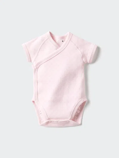 Uniqlo Baby Bodysuit Open Front Pink Age 0-3m  Us