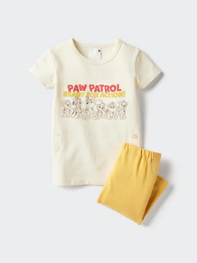 Uniqlo Baby Dry Pajamas Short Sleeve Paw Patrol, Yellow, 18-24m