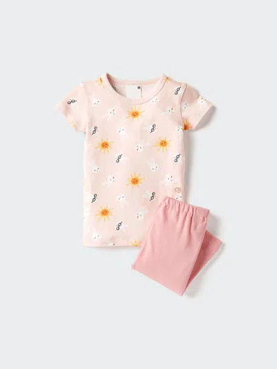 Uniqlo Baby Dry Picture Book Collection Pajamas Short Sleeve Pink Age 4  Us In Multi
