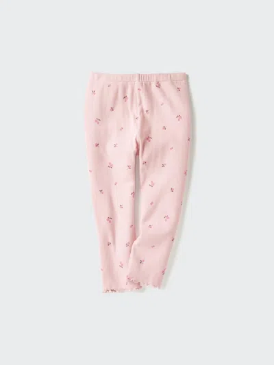 Uniqlo Baby Leggings Printed, Pink, 12-18m