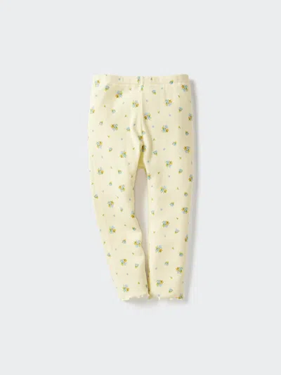Uniqlo Baby Leggings Printed Yellow Age 3-4  Us In Gold