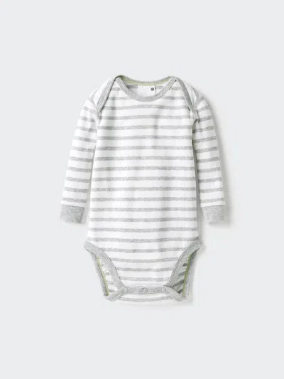 Uniqlo Baby Long Sleeve Bodysuit Gray Age 18-24m  Us In Multi