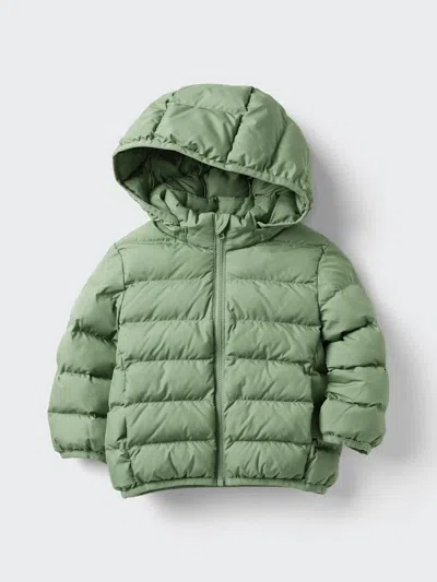 Uniqlo Baby Pufftech Washable Parka, Olive, 12-18m In Green