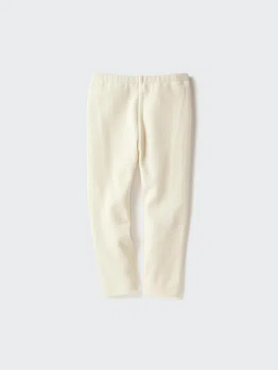 Uniqlo Baby Ribbed Leggings, White, 12-18m