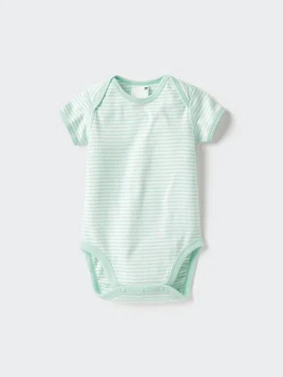 Uniqlo Baby Short Sleeve Bodysuit Light Green Age 18-24m  Us