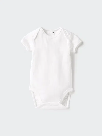 Uniqlo Baby Short Sleeve Bodysuit White Age 18-24m  Us