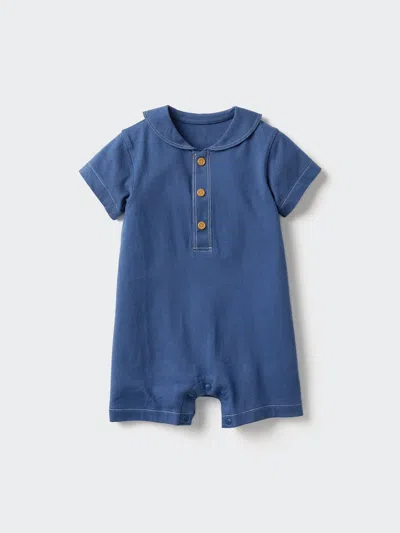 Uniqlo Baby Short Sleeve One Piece Outfit Blue Age 12-18m  Us