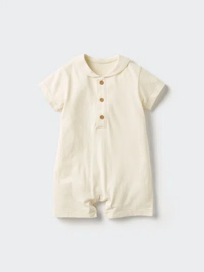 Uniqlo Baby Short Sleeve One Piece Outfit Natural Age 12-18m  Us In Neutral