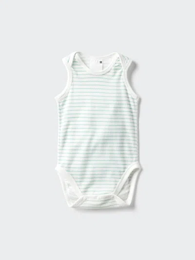 Uniqlo Baby Sleeveless Cotton Mesh Bodysuits Green Age 18-24m  Us In Multi