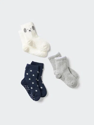 Uniqlo Baby Socks 3 Pairs Gray 18m-3y  Us In Multi