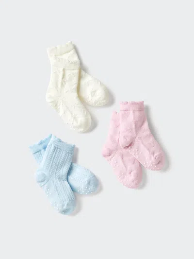 Uniqlo Baby Socks 3 Pairs Pink 18m-3y  Us In Multi