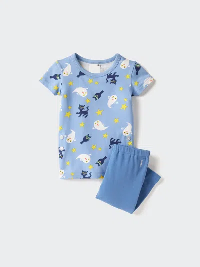 Uniqlo Baby The Picture Book Collection Dry Pajamas Short Sleeve Blue Age 3  Us