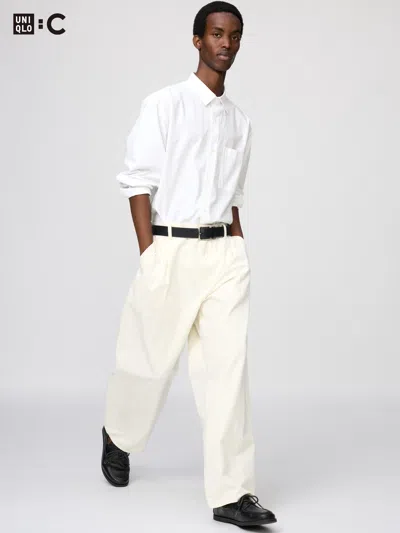 Uniqlo Barrel Pants Off White Small 100% Cotton  Us