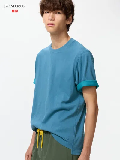 Uniqlo Bicolor T-shirt Blue 3xl  Us